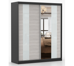 MULTI 32 gardróbszekrény - 183 cm, Fekete/Kathult