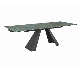 SALVADORE CERAMIC étkezőasztal, Ossido Verde/Türkiz/Matt fekete