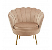 Velvet cappuccino fotel /arany lábak/ LC-032-1
