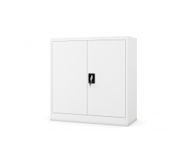 Fém szekrény polcokkal BEATA, 900 x 930 x 400 mm, fehér