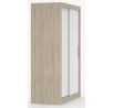 NOEMI 04 ruhásszekrény, Sonoma Tölgy/Fehér