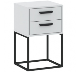 Éjjeliszekrény CADRO 2S 40 NR9, Fehér/Fekete