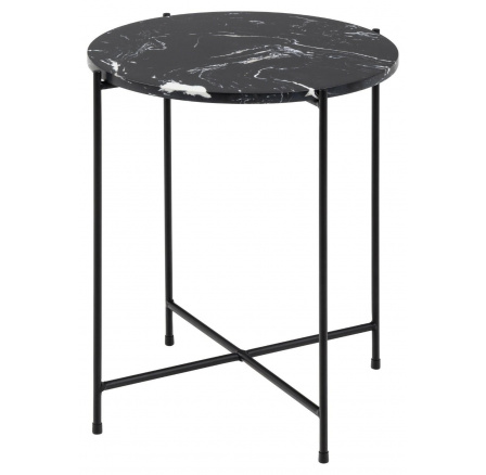 Avila magas fekete márvány dohányzóasztal