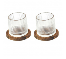 2 darab whisky pohár alátétekkel