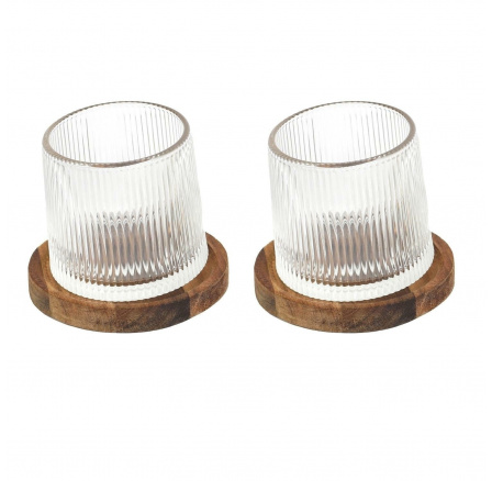 2 darab whisky pohár alátétekkel