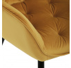 Jídelní židle, žlutá, sametová látka, DCH-421 YEL4