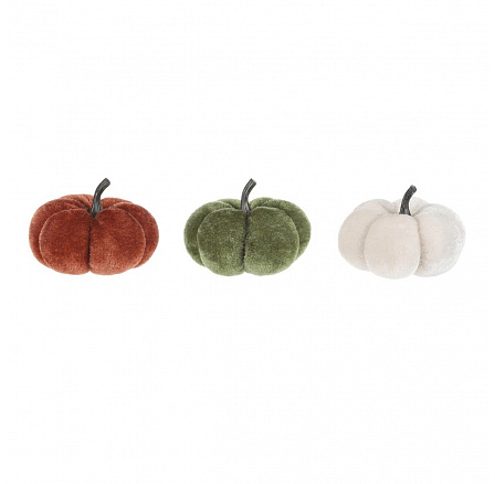 Textil tök - átmérő 7,5 cm, csomag ára (6 db) 3 szín keverékében Textil tök - átmérő 7,5 cm, csomag ára (6 db) 3 szín keverékében