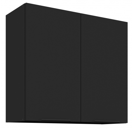 Horní skřínka SIENA - 80 G-72 2F, Černá mat/Černá mat
