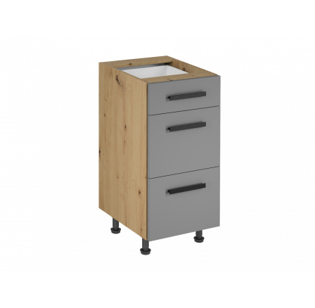 Langen alsó konyhaszekrény D40S3, bézs/ tölgy artisan