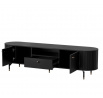 TV komód ZANTE RTV 2D1S - ZA5, Matt fekete