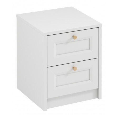 REL SN éjjeliszekrény, Fehér/Arany