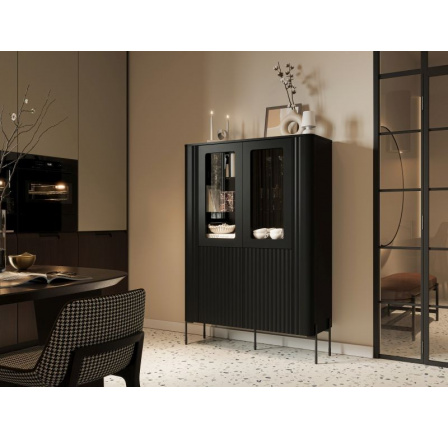 VERA 110 vitrin, fekete VERA 110 vitrin, fekete