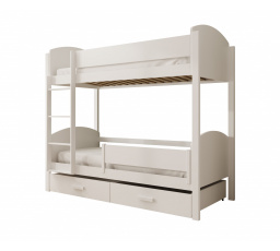 Gyerek Emeletes Ágy Jori korláttal 180x80 matraccal Fehér+Artisan
