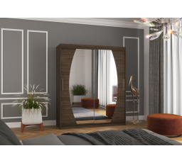 Tolóajtós szekrény tükörrel BALTIMORE 180 Choco+Choco