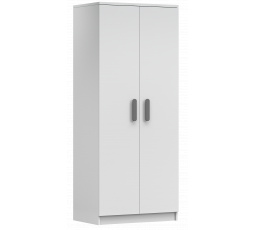 2D SMYK I - 06 Gardróbszekrény, Fehér Matt/Szürke