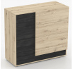 Komód 4S BAFRA - 46, Artisan Tölgy/Norvég Fekete