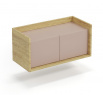 MOBIUS LOWBOARD 2D szekrény korpus, természetes/óarany rózsaszín