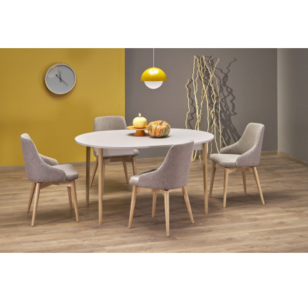 Kihúzható étkezőasztal PIVOT, kasmír/természetes