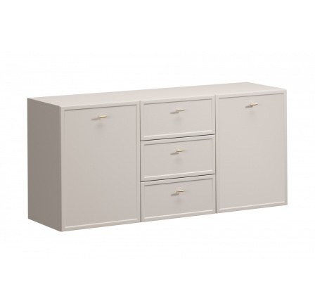LORINI KOMODA 150 2D3SZ - cashmere / T-bar złoty / wisząca LORINI KOMODA 150 2D3SZ - cashmere / T-bar złoty / wisząca
