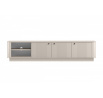 VESPER RTV 187 3D - cashmere mdf / cashmere / czarne uchwyty / cokół