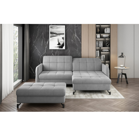 Narożnik Lorelle + Pouf Monolith 84 110x200 Right 1