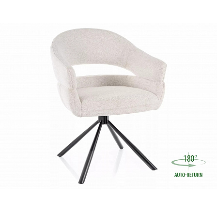 Forgó étkezőszék BORGO RAVEN, Bézs 22/Fekete