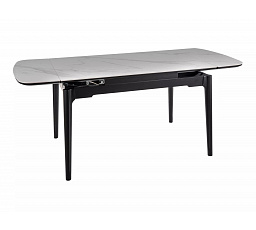 Étkezőasztal SENTO 120, Fehér / Fekete