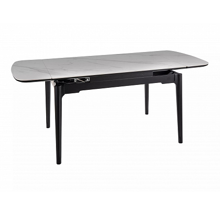 Étkezőasztal SENTO 120, Fehér / Fekete