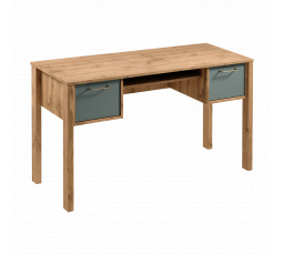 INDYGO B2S íróasztal, Wotan Tölgy/Zöld