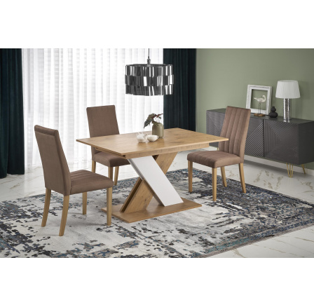 Étkezőasztal XARELTO, Lancelot Tölgy/Fehér