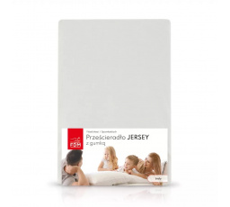 Prześcieradło JERSEY białe - 80 x 200