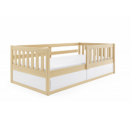 Łóżko pojedyńcze dla dzieci Smart, w kolorze sosnowym, bez materaca 80 x 160 