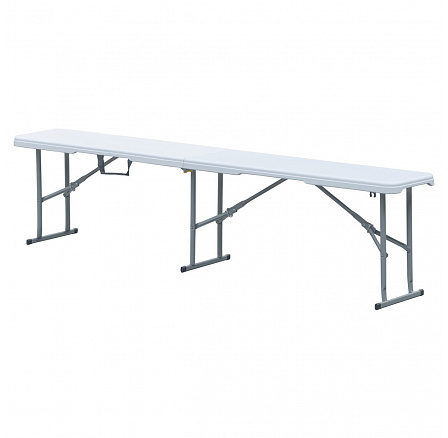 Zahradní lavice, kov, plast, bílá, AZ-K1001 WT