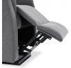 Polohovací křeslo, elektrické zabudované ovládání, šedá, látka, TV-929 GREY2