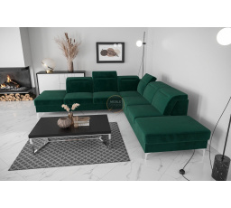 NAROŻNIK ROZKŁADANY OSLO MAX 295x295 - prawa , Odcienie zieleni