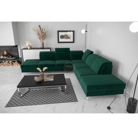 NAROŻNIK ROZKŁADANY OSLO MAX 295x295 - prawa , Odcienie zieleni