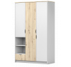 1S3D ruhásszekrény - JOY I 19, Fehér/Artisan Tölgy