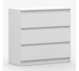 SOLO komód - 3 fiókos, Fehér Matt