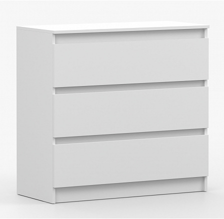 SOLO komód - 3 fiókos, Fehér Matt