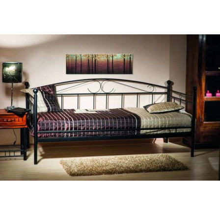Postel ANKARA 90x200 cm, Černá Postel ANKARA 90x200 cm, Černá