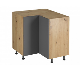 Konyhai sarok alsó szekrény Langen D90N, szürke/tölgy artisan