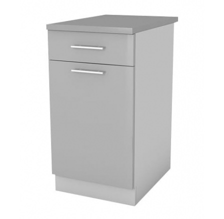 Kuchyňská dolní skříňka Femme D40 1D1SZ, šedý lesk