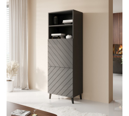 ABETO VISITOR 60 polc, matt grafit/fényes grafit