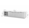 VESPER RTV 187 3D - cashmere mdf / cashmere / złote uchwyty / cokół