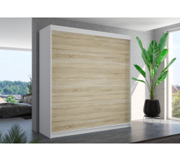 TOLÓAJTÓS RUHÁSSZEKRÉNY TERECIA 200 Fehér+Sonoma
