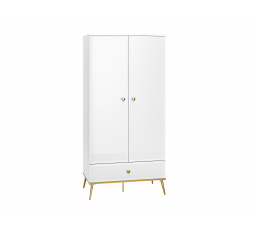 Goldin 01 Biały alpejski/Biały połysk - szafa
