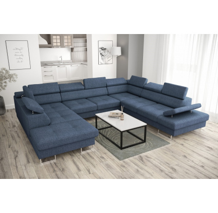 NAROŻNIK GALAXY MAX I Z FUNKCJĄ SPANIA 280x350x225 - Odcienie niebieskiego , prawa NAROŻNIK GALAXY MAX I Z FUNKCJĄ SPANIA 280x350x225 - Odcienie niebieskiego , prawa
