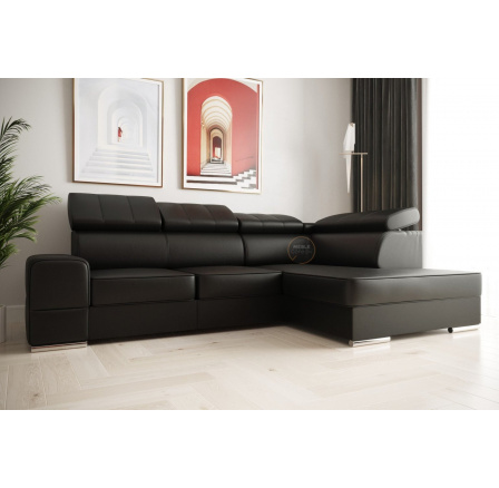 NAROŻNIK ROYAL I 260×185 SKÓRA NATURALNA - prawa , Skóra czarna NAROŻNIK ROYAL I 260×185 SKÓRA NATURALNA - prawa , Skóra czarna