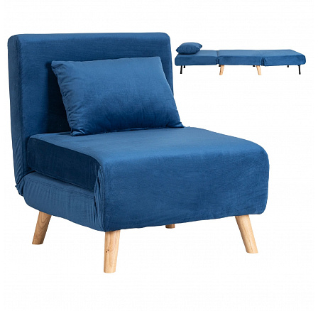 Fotel Rozkładany MARRY Granatowy