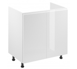 Konyhai alsó szekrény - ASPEN D80Z, Fehér/Fényes fehér